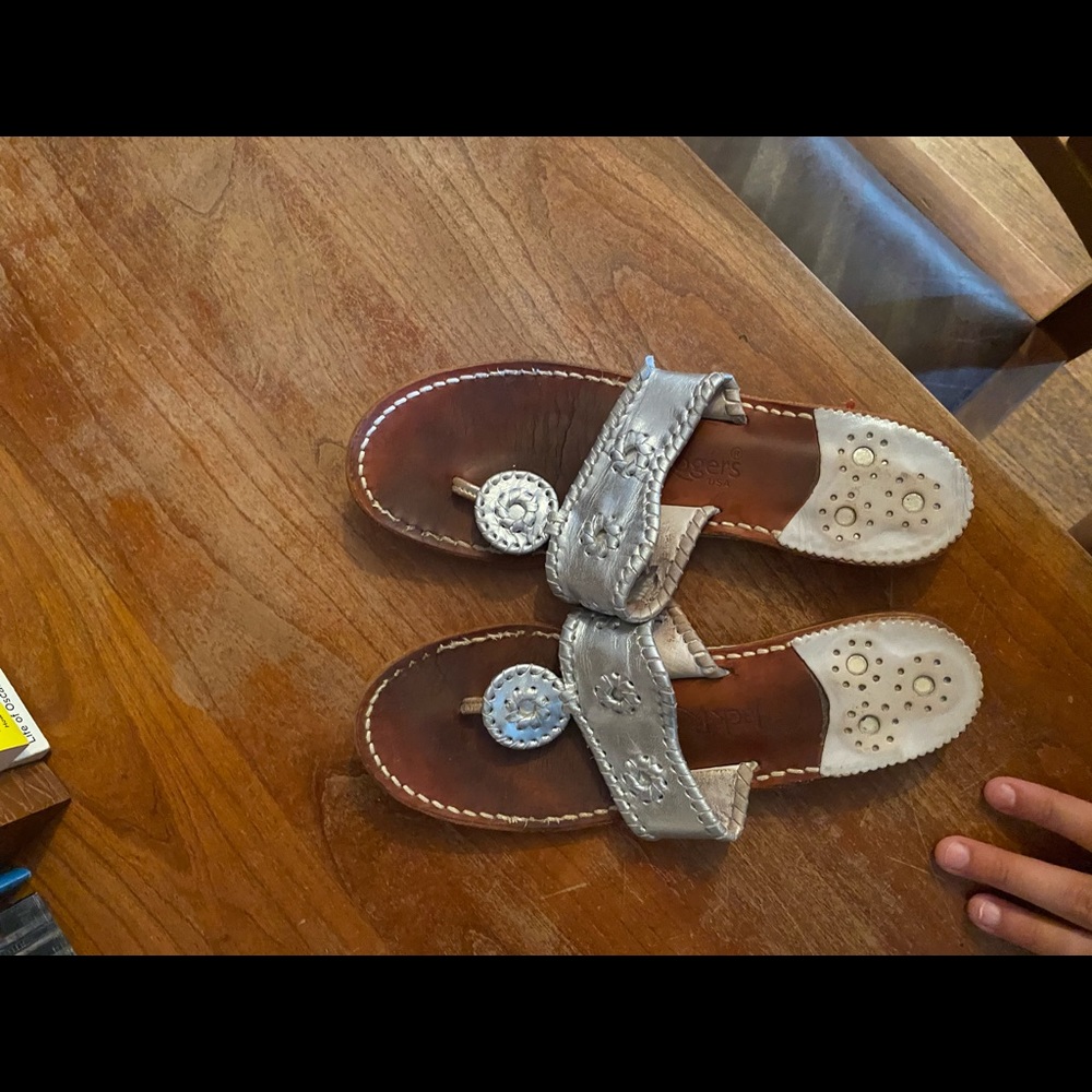 Silver jack Rogers sandals